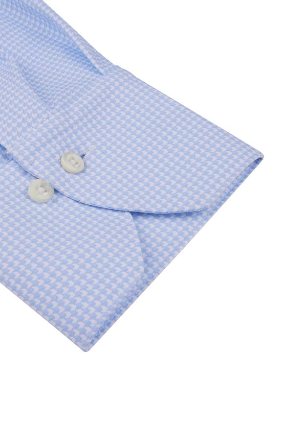 Stenströms Jersey Shirt LIght Blue Check-6