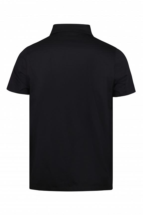 Stenströms Mercerized Cotton Polo Shirt Black-8