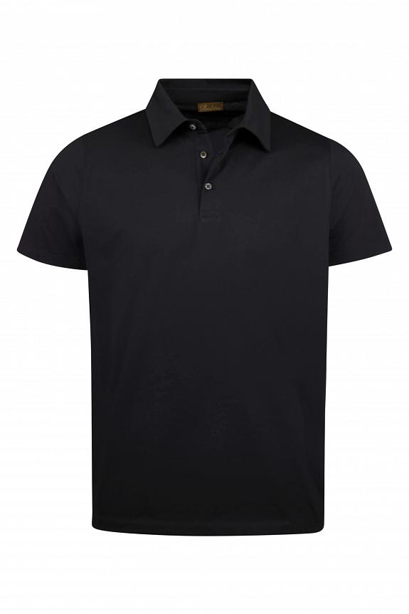 Stenströms Mercerized Cotton Polo Shirt Black-5