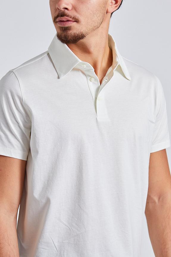 Stenströms Mercerized Cotton Polo Shirt White-2