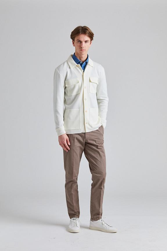 Stenströms Merino 4 Pocket Overshirt Off White