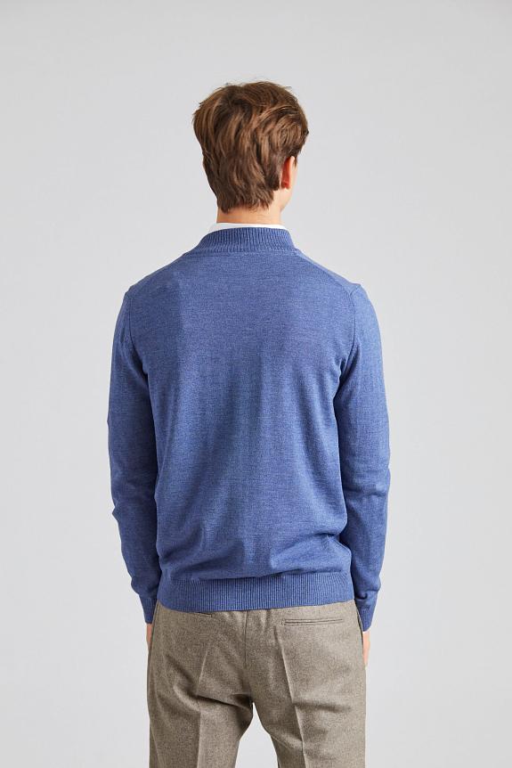 Stenströms Merino Full Zip Cardigan Blue-3