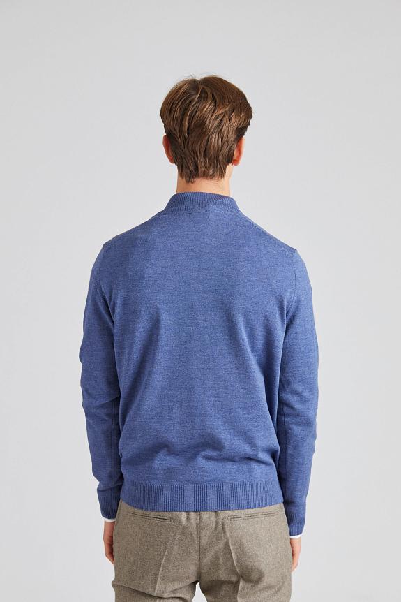 Stenströms Merino Half Zip Blue-2