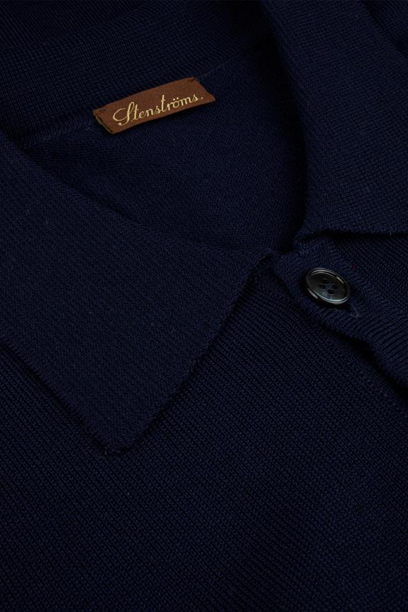 Stenströms Merino Polo Shirt Navy-5