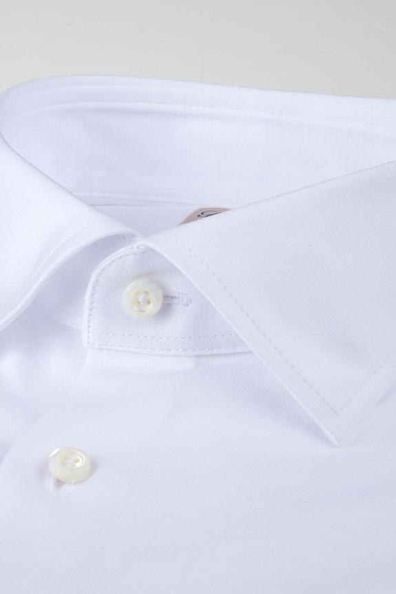 Stenströms Casual White Jersey Shirt Slim-1