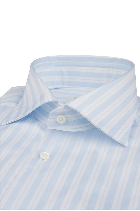 Stenströms Slimline Blue Striped Twill-3