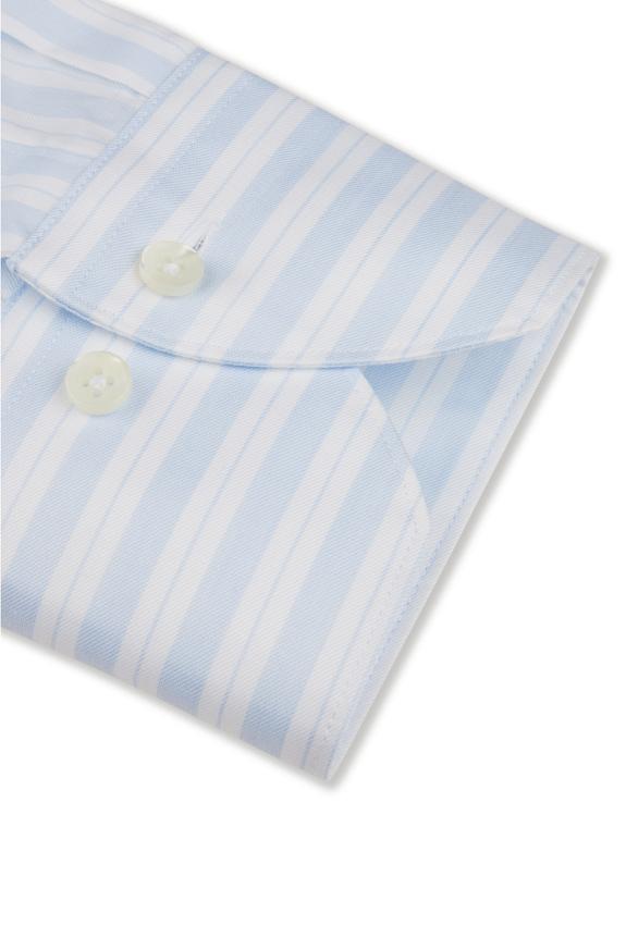 Stenströms Slimline Blue Striped Twill-4