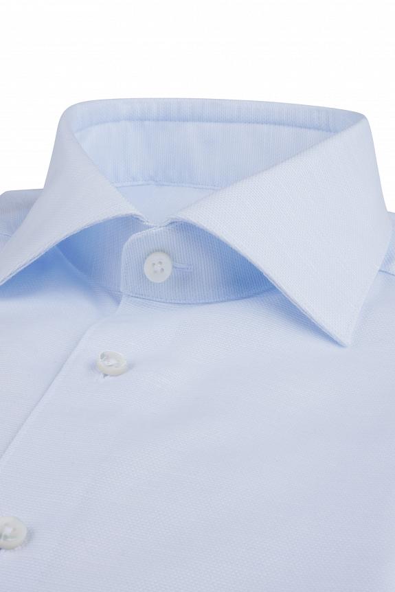 Stenströms Slimline Cotton Linen Shirt Lt Blue-1