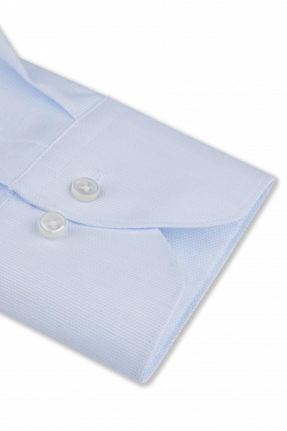 Stenströms Slimline Cotton Linen Shirt Lt Blue-2