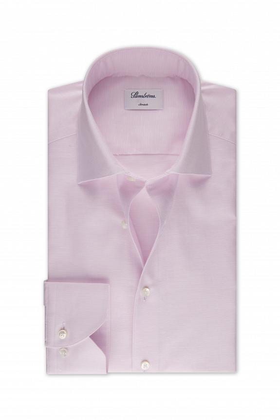 Stenströms Slimline Cotton Linen Shirt Pink