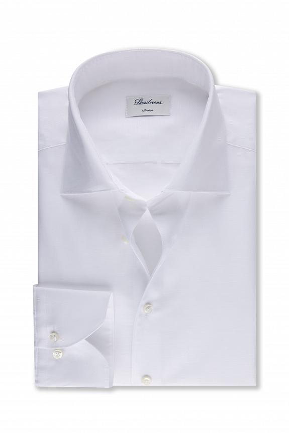 Stenströms Slimline Cotton Linen Shirt White