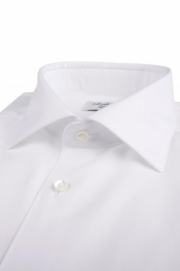 Stenströms Slimline Cotton Linen Shirt White-1