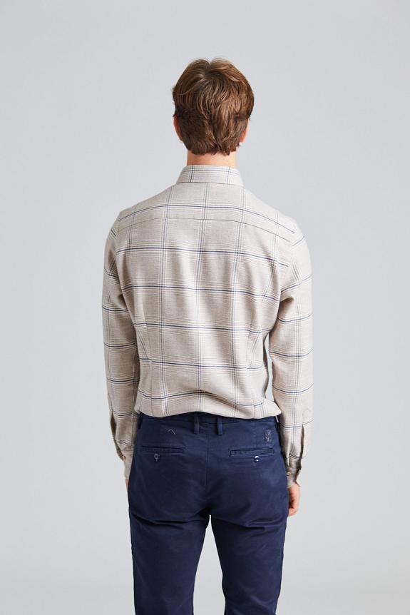 Stenströms Slimline Flannel Beige Check-3
