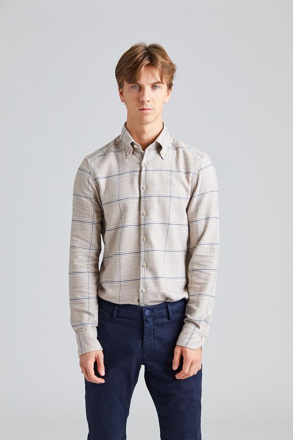 Stenströms Slimline Flannel Beige Check