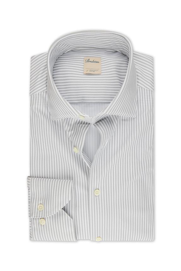 Stenströms Slimline Jersey Light Grey Stripe-4