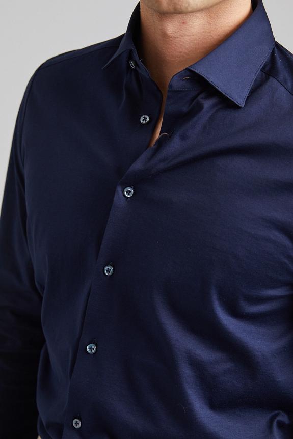 Stenströms Slimline Jersey Shirt Navy-3