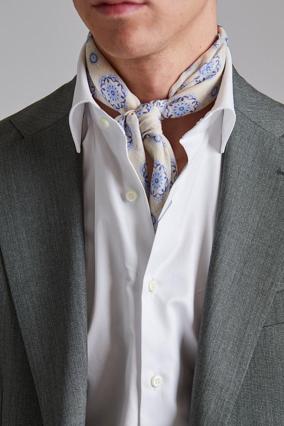 Stenströms Cotton Bandana Light Blue Flowers