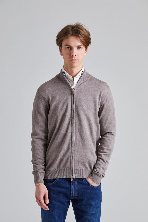 Stenströms Merino Fullzip Cardigan Beige