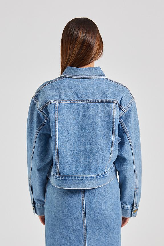 Stylein Kirsten Cropped Denim Jacket Vintage Blue 