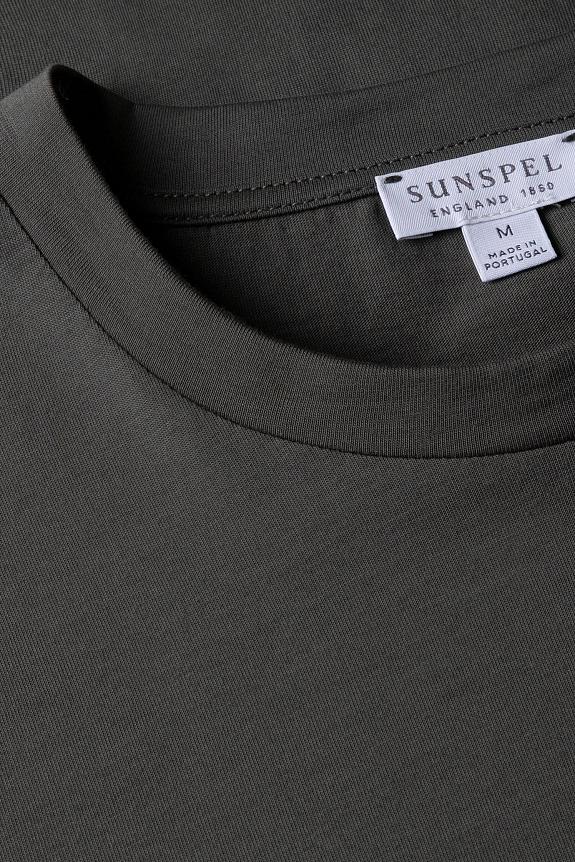 Sunspel SS Crew Neck T-Shirt Drill Green