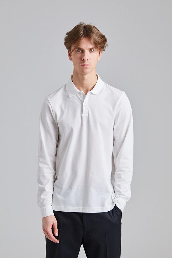 SUNSPEL LS Pique Polo Shirt White