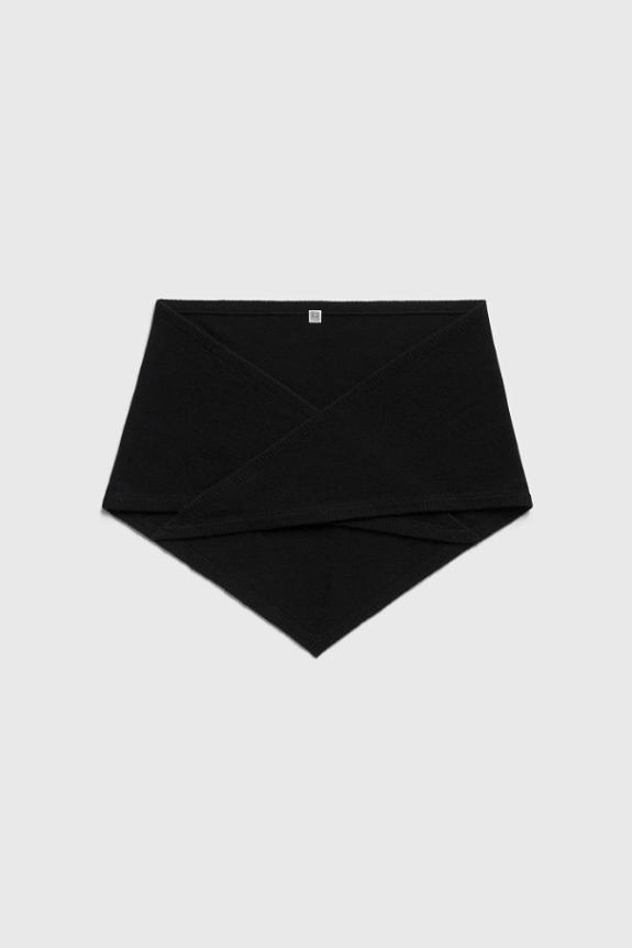 Toteme Triangle Wool Cashmere Scarf Black