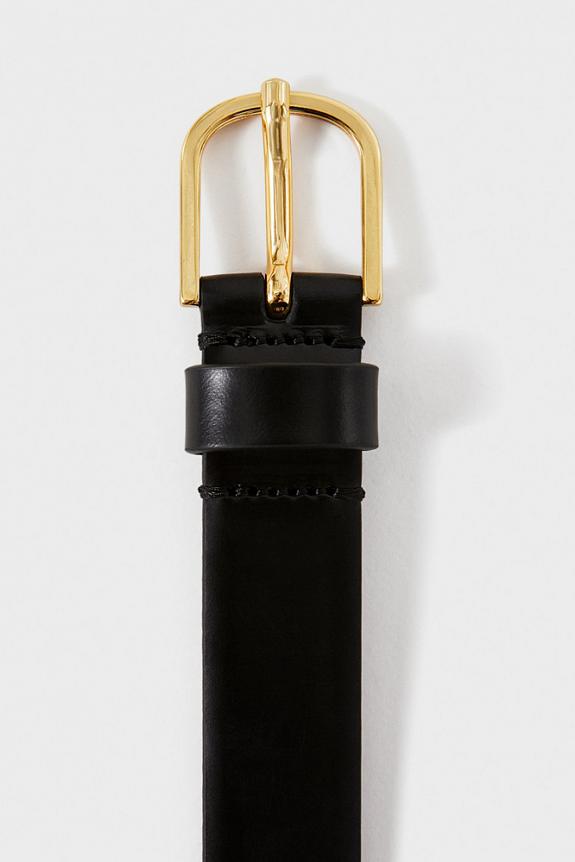 Toteme Slim Trouser Leather Belt Black-3