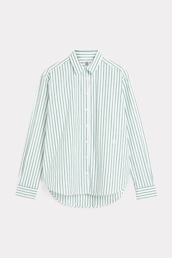Toteme Signature Cotton Shirt White/Green
