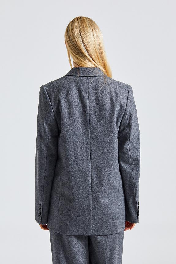 Toteme Tailored Suit Jacket Grey Melange-4