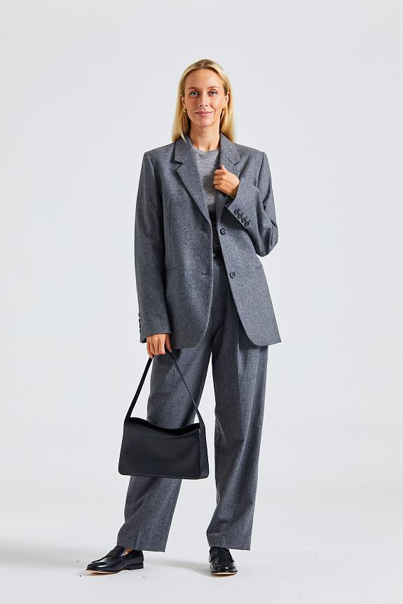 Toteme Tailored Suit Jacket Grey Melange-1