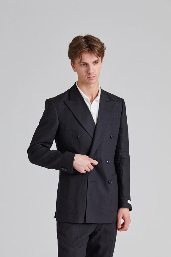 Tiger of Sweden Joachim DB Linen Blazer Black-2