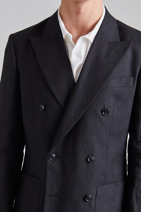Tiger of Sweden Joachim DB Linen Blazer Black-4