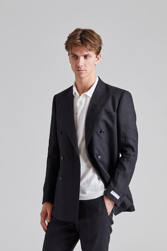 Tiger of Sweden Joachim DB Linen Blazer Black-1