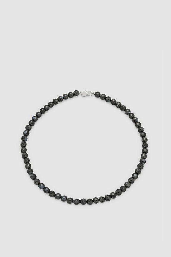 Tom Wood Cove Necklace Black Larvikite