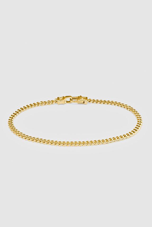 Tom Wood Curb Bracelet M Gold 6,5 Inch
