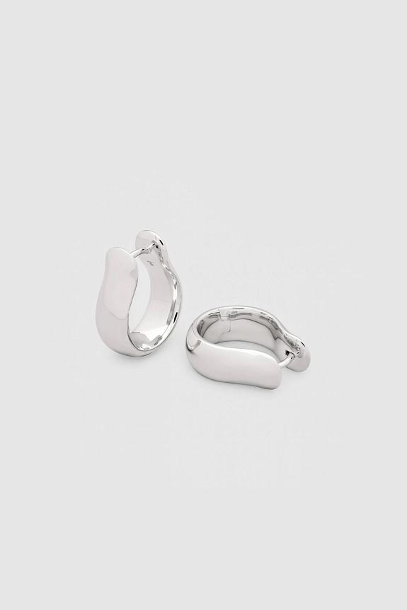 Tom Wood Oyster Hoops Medium Silver