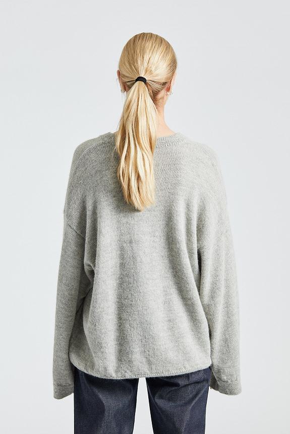 Alpaca Blend Knit Concrete Melange-2