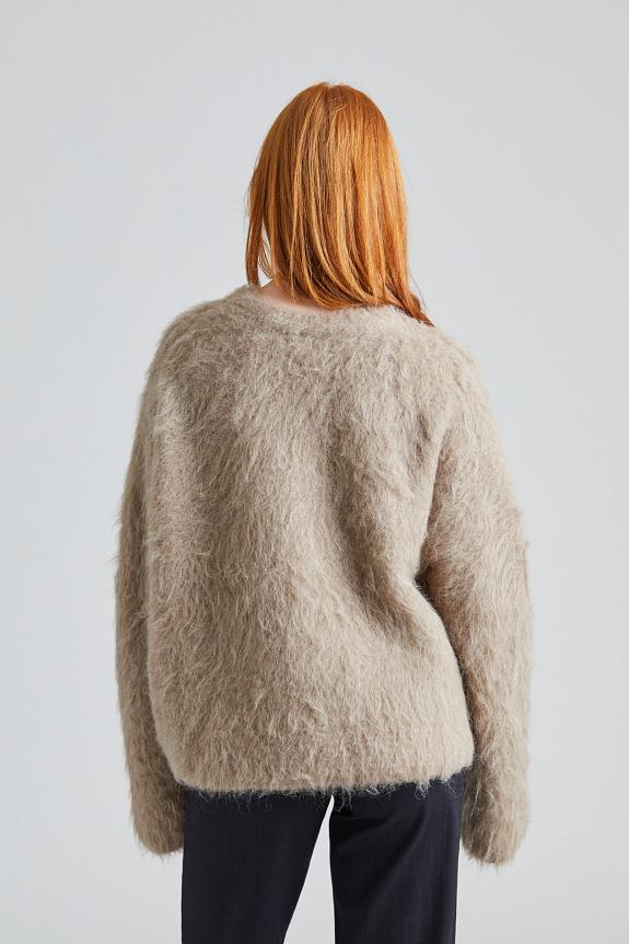 Toteme Boxy Alpaca Knit Truffle Melange-4