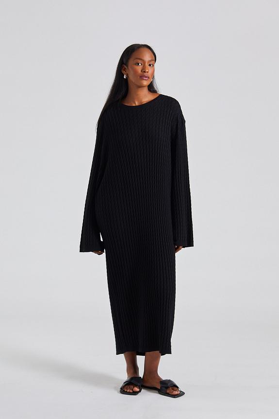 Toteme Cable Knit Dress Black