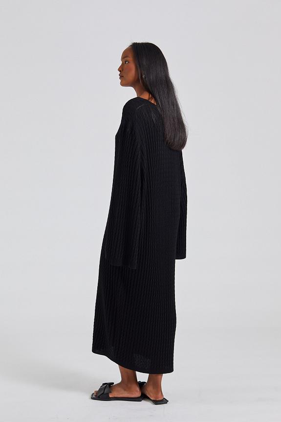 Toteme Cable Knit Dress Black