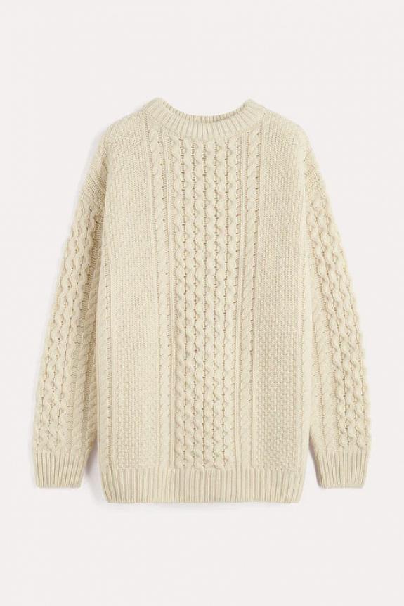Toteme Chunky Cable Knit Cream-3