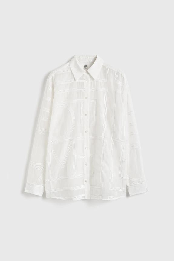 Toteme Classic Crochet Shirt White