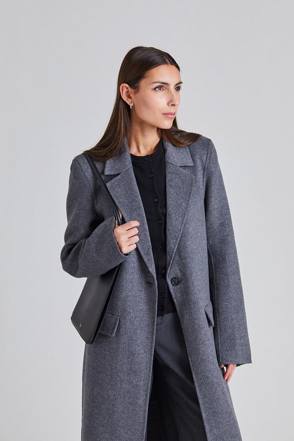 Toteme Classic Doublé Coat Mid Grey Melange