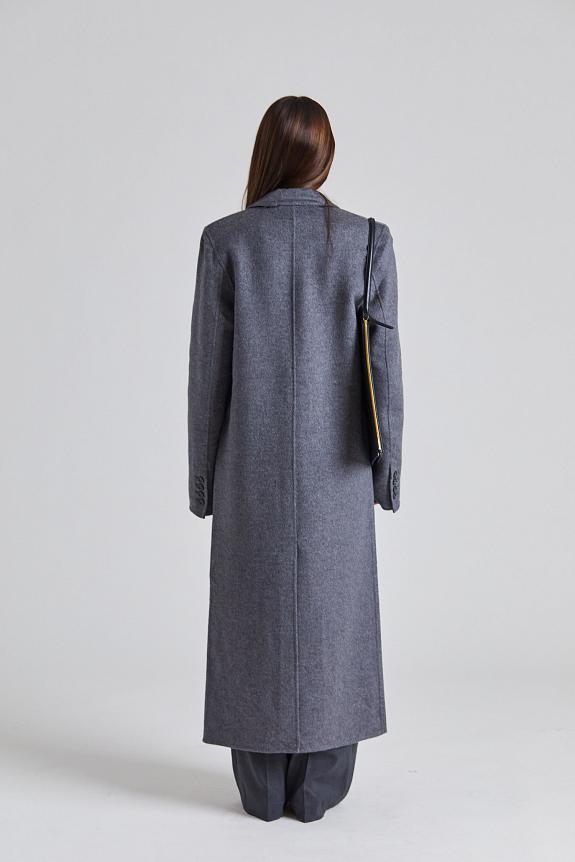 Toteme Classic Doublé Coat Mid Grey Melange