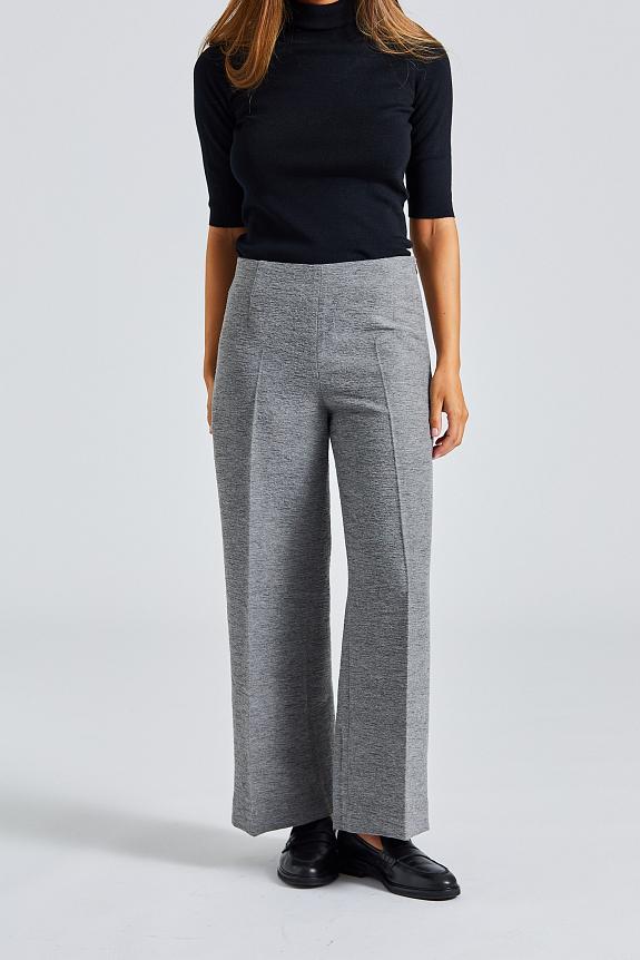 Toteme Clean Wide Trousers Grey Melange