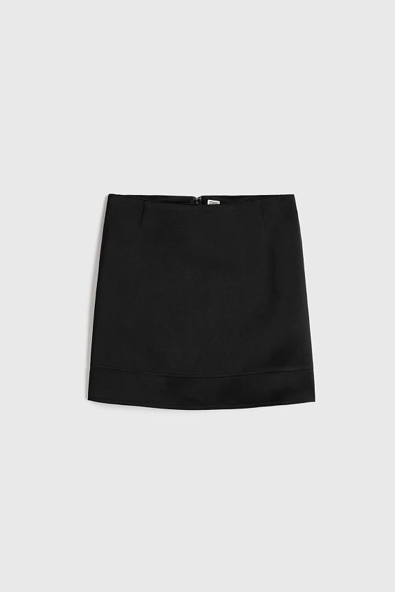 Toteme Crepe Mini Skirt Black 