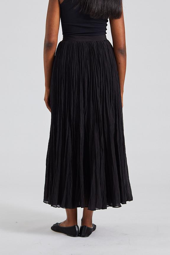 Toteme Crinkled Plissé Skirt Black