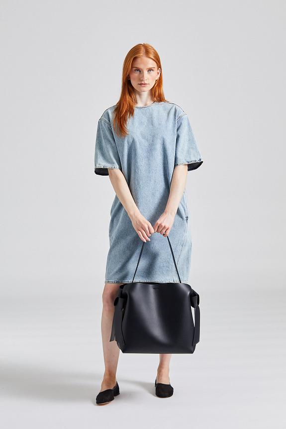 Toteme Denim Trapeze Dress Cool Blue