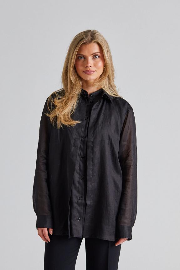 Toteme Double Collar Shirt Black