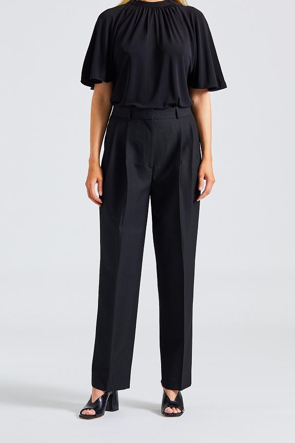 Toteme Double-Pleated Tailored Trousers Black-2